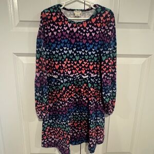 Crewcuts Multicolor Heart Print Kids Dress